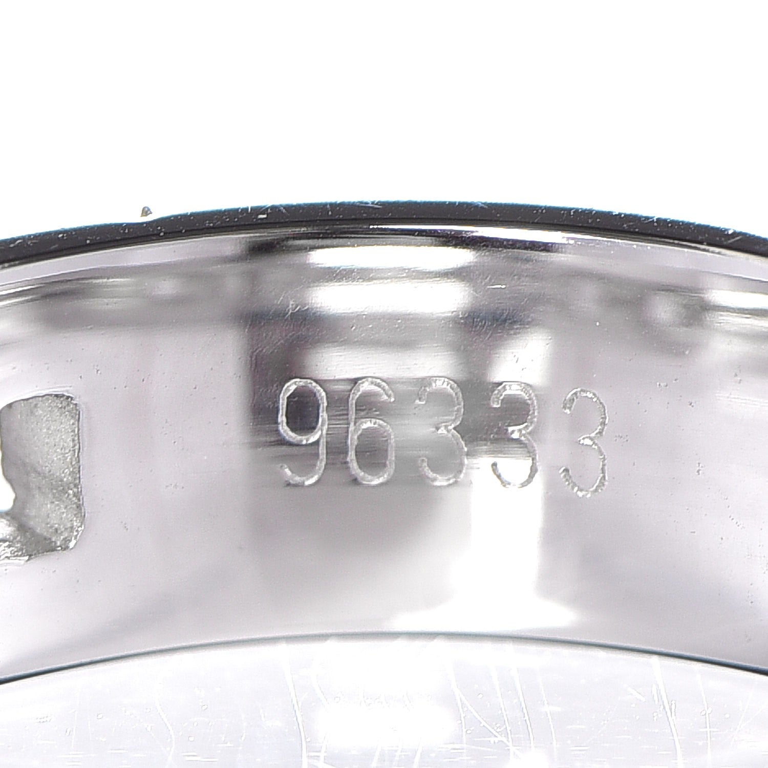 Hermes 18K White Gold Hercules H Ring 50 5.25 5 of 7
