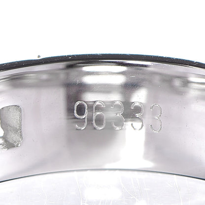 Hermes 18K White Gold Hercules H Ring 50 5.25 5 of 7
