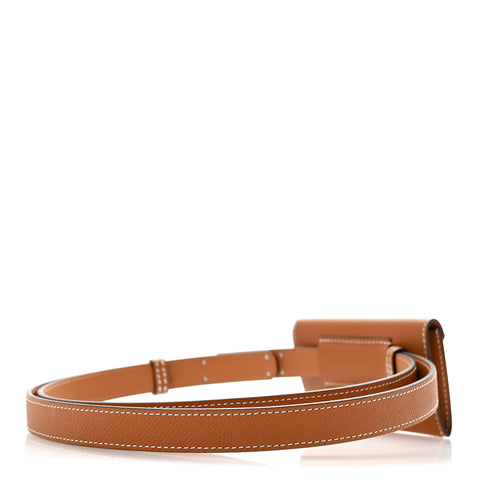 Epsom Kelly Pocket Belt Gold