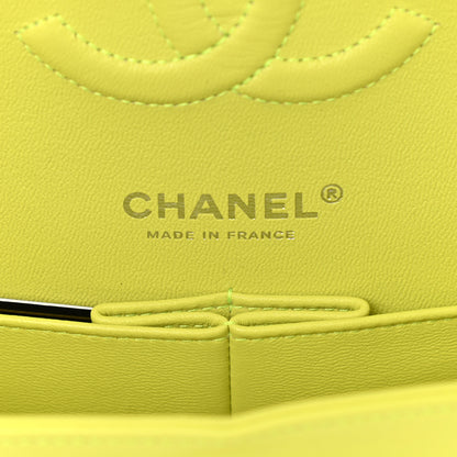 Chanel Lambskin Quilted Medium Double Flap Yellow 5 of 12
