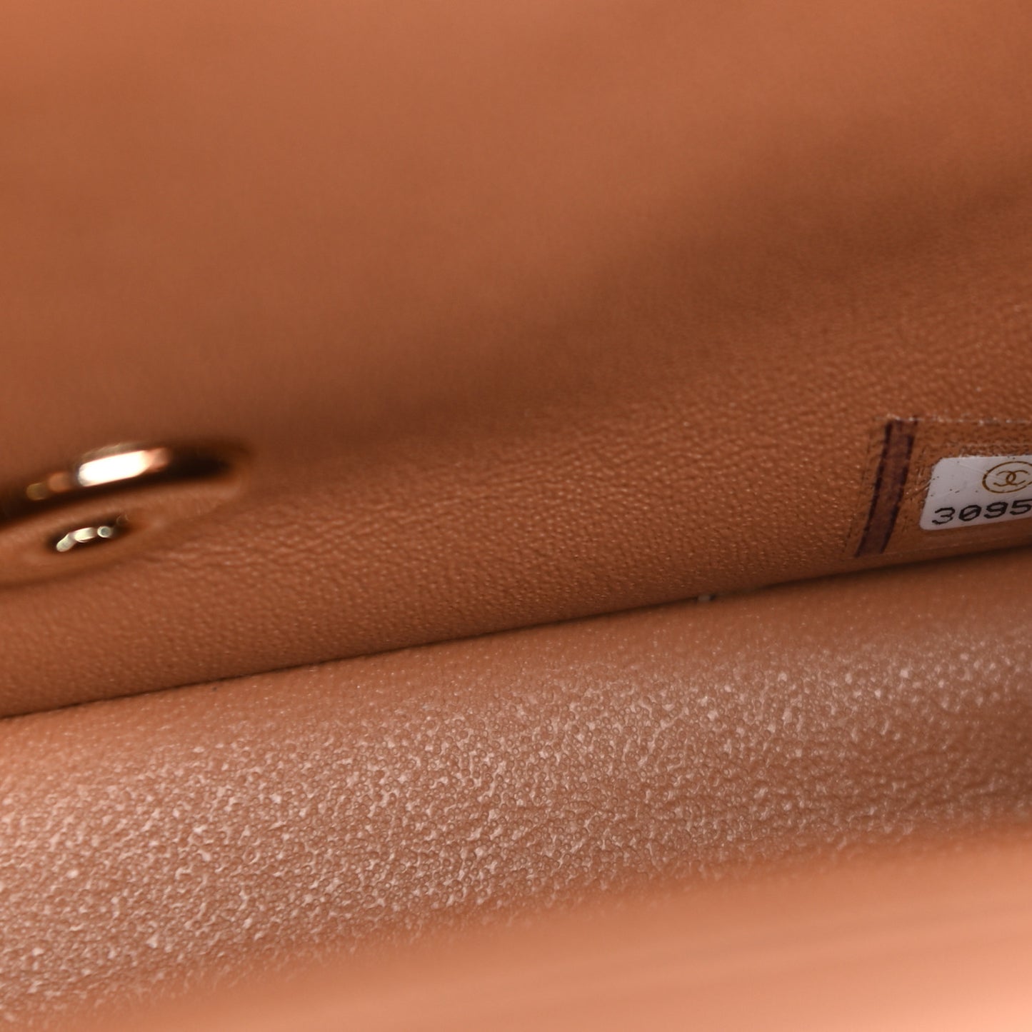 Lambskin Quilted Mini Square Flap Brown