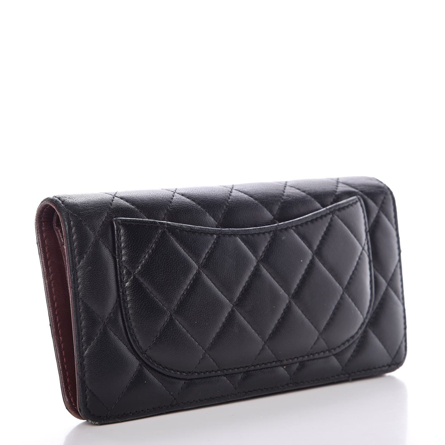 Chanel Lambskin Quilted Yen Wallet Black 3 of 19