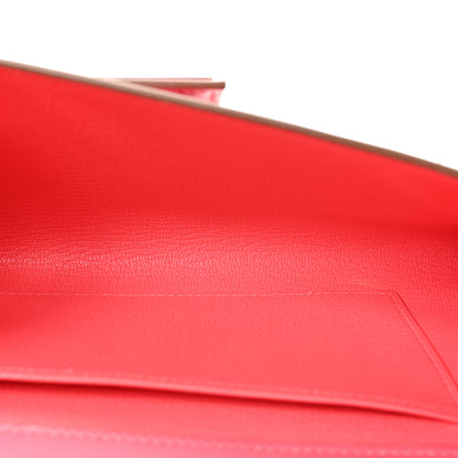Hermes Tadelakt Medor 23 Clutch Rose Lipstick 5 of 6