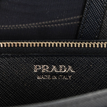 Prada Saffiano Crystal Studded Continental Flap Travel Wallet Baltico 6 of 7
