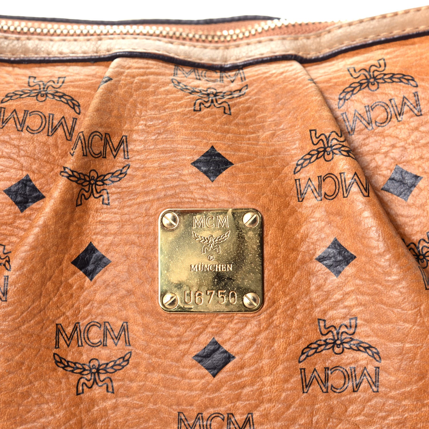 MCM Visetos Medium Essentials Shopper Tote Cognac 10 of 10