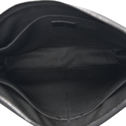 Louis Vuitton Shadow Calfskin Monogram Pochette Voyage Souple Black 5 of 8