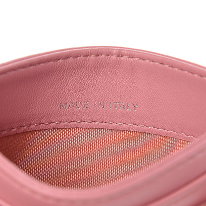 Chanel Lambskin Camellia Embossed Card Holder Pink 7 of 9