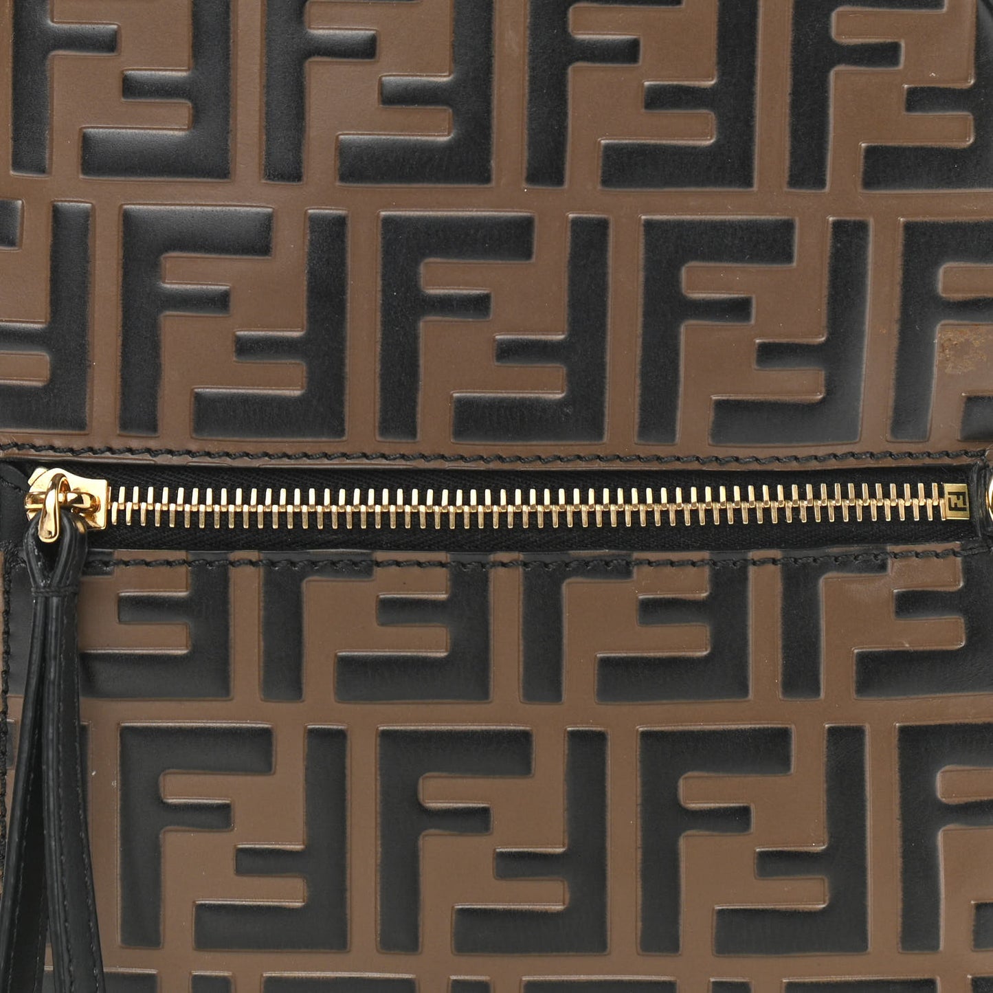 Vitello Bi-Color FF 1974 Embossed Mini Backpack Maya Black
