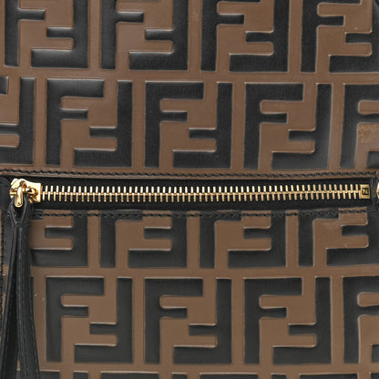 Fendi Vitello Bi-Color FF 1974 Embossed Mini Backpack Maya Black 8 of 11
