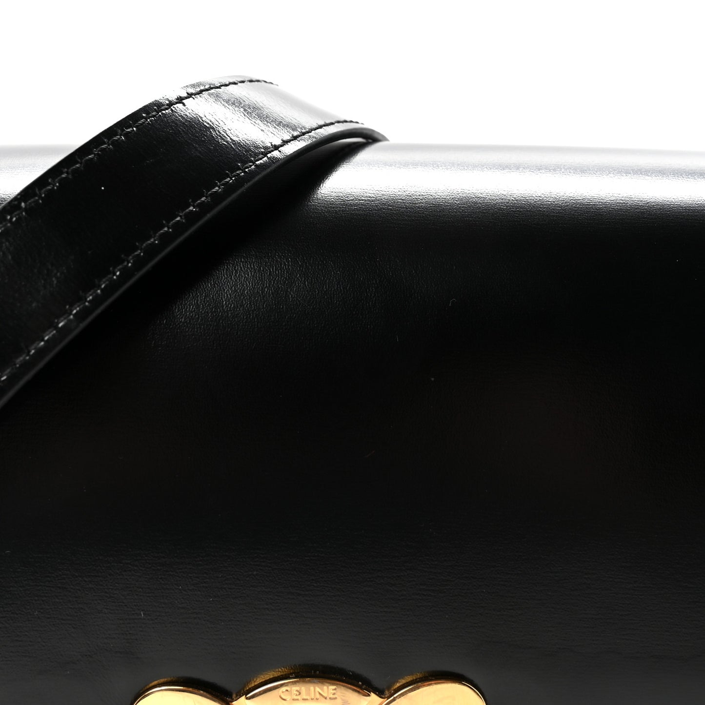 Shiny Calfskin Medium Triomphe Black