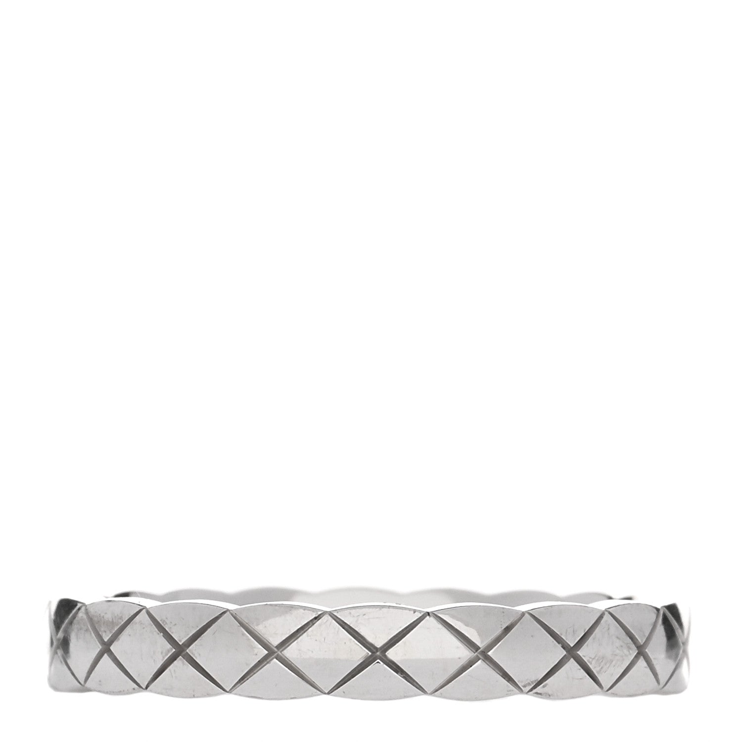 Chanel 18K White Gold Mini Coco Crush Ring 58 8.25 4 of 5