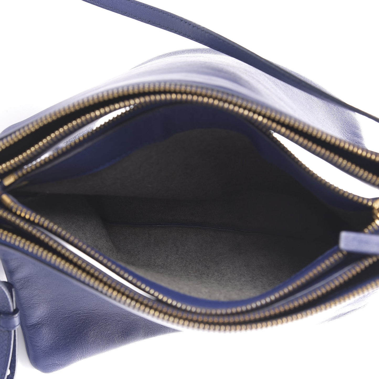 Lambskin Large Trio Crossbody Bag Indigo