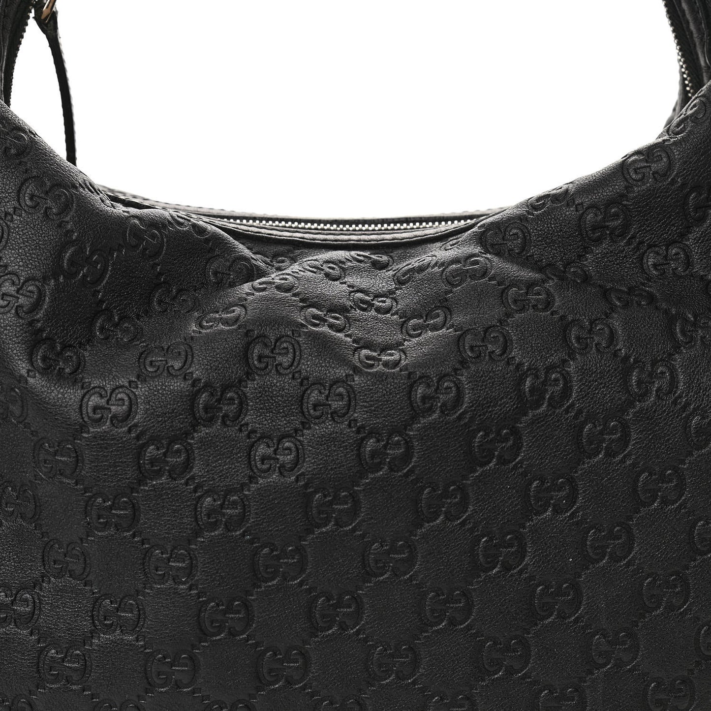 Guccissima Large GG Twins Hobo Black
