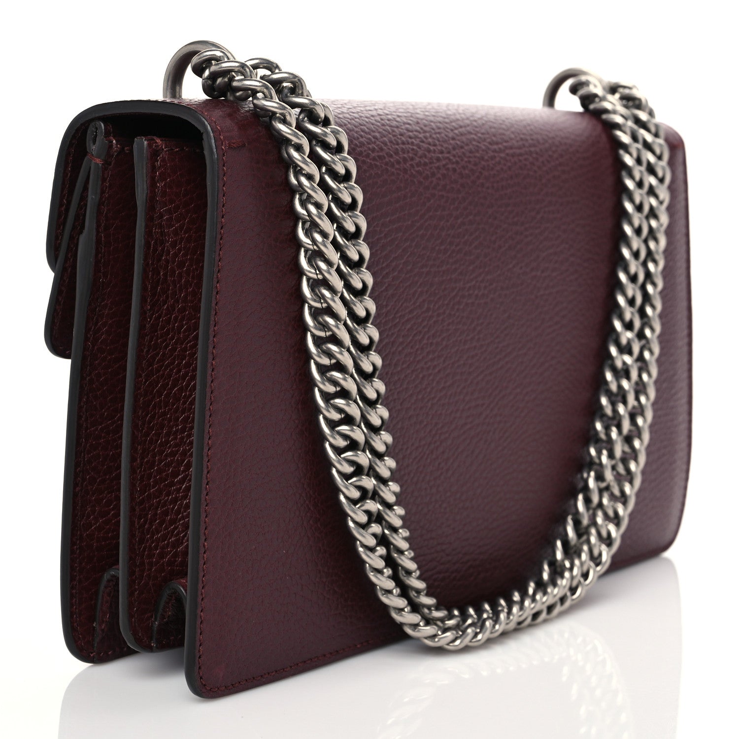 Gucci Dollar Calfskin Crystal Small Dionysus Shoulder Bag Vintage Bordeaux 3 of 10