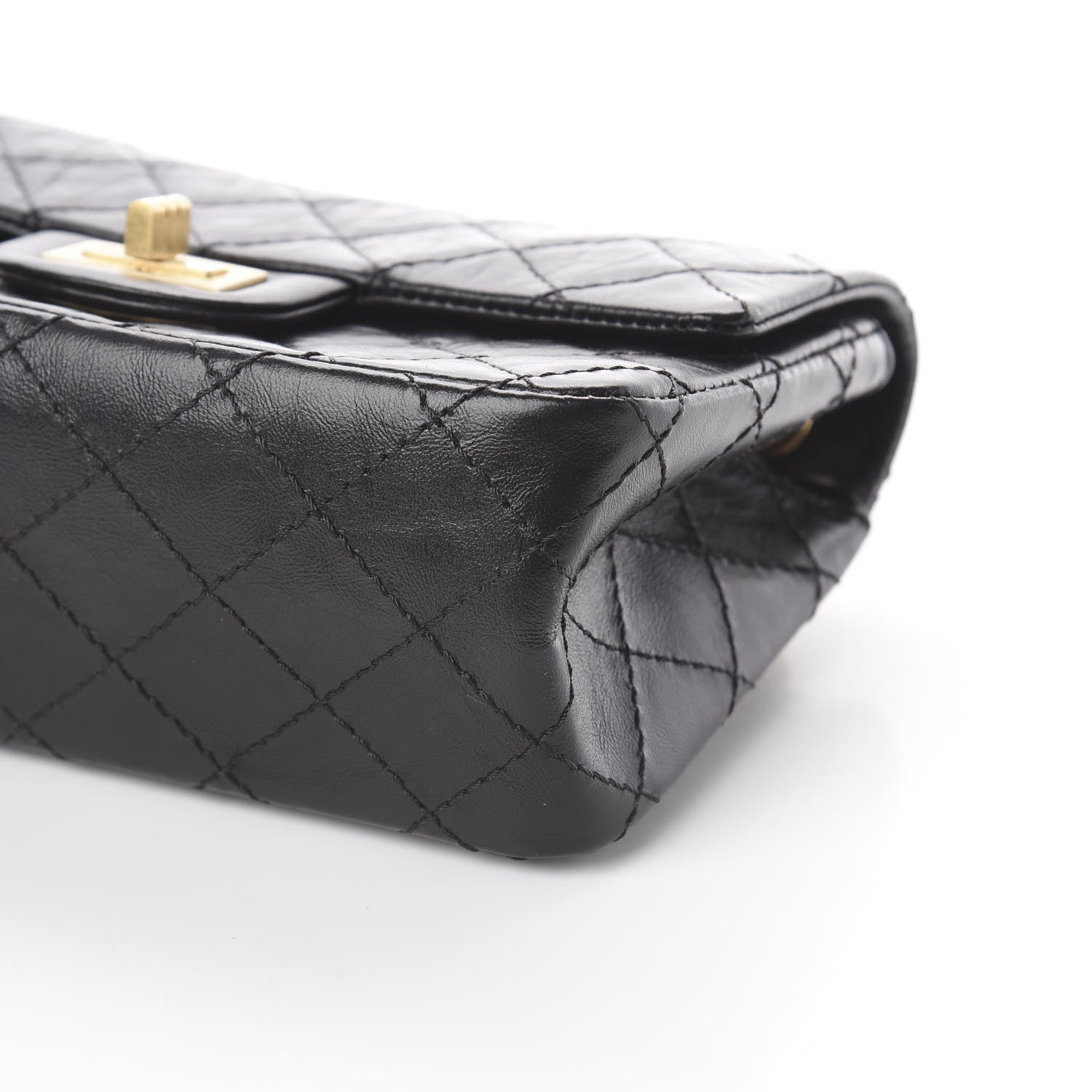 Chanel Aged Calfskin Quilted 2.55 Reissue Mini Flap Black 6 of 8