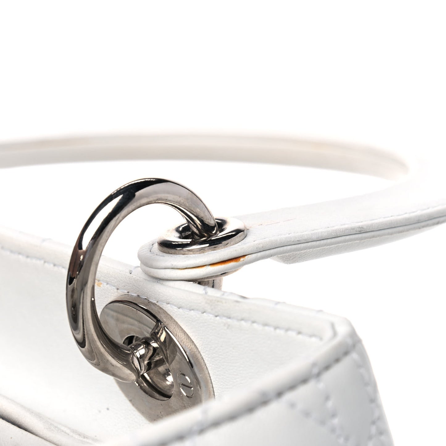 Lambskin Cannage Medium Lady Dior White