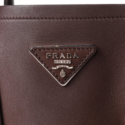 Prada Saffiano Cuir Small Double Bag Cacao 14 of 22
