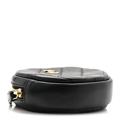 Chanel Lambskin Quilted Zip Around Classic Coin Purse Black 4 of 7