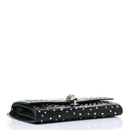 Alexander McQueen Calfskin Studded Skull Wallet on Chain Black 3 of 4