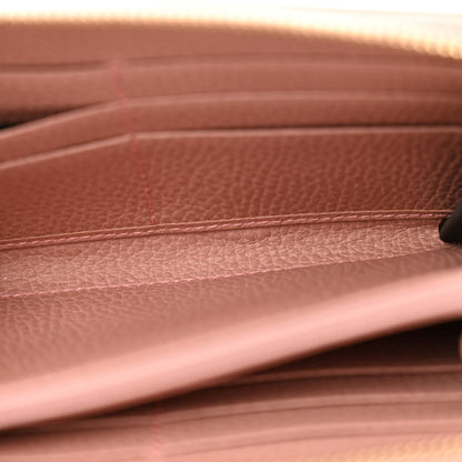 Gucci Monogram Dollar Calfskin Zip Around Wallet Beige Ebony Soft Pink 5 of 9