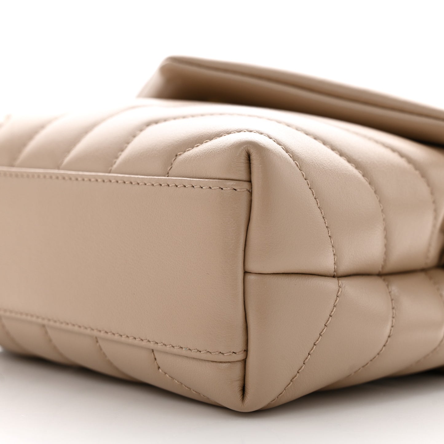 Calfskin Y Quilted Monogram Toy Loulou Crossbody Bag Dark Beige