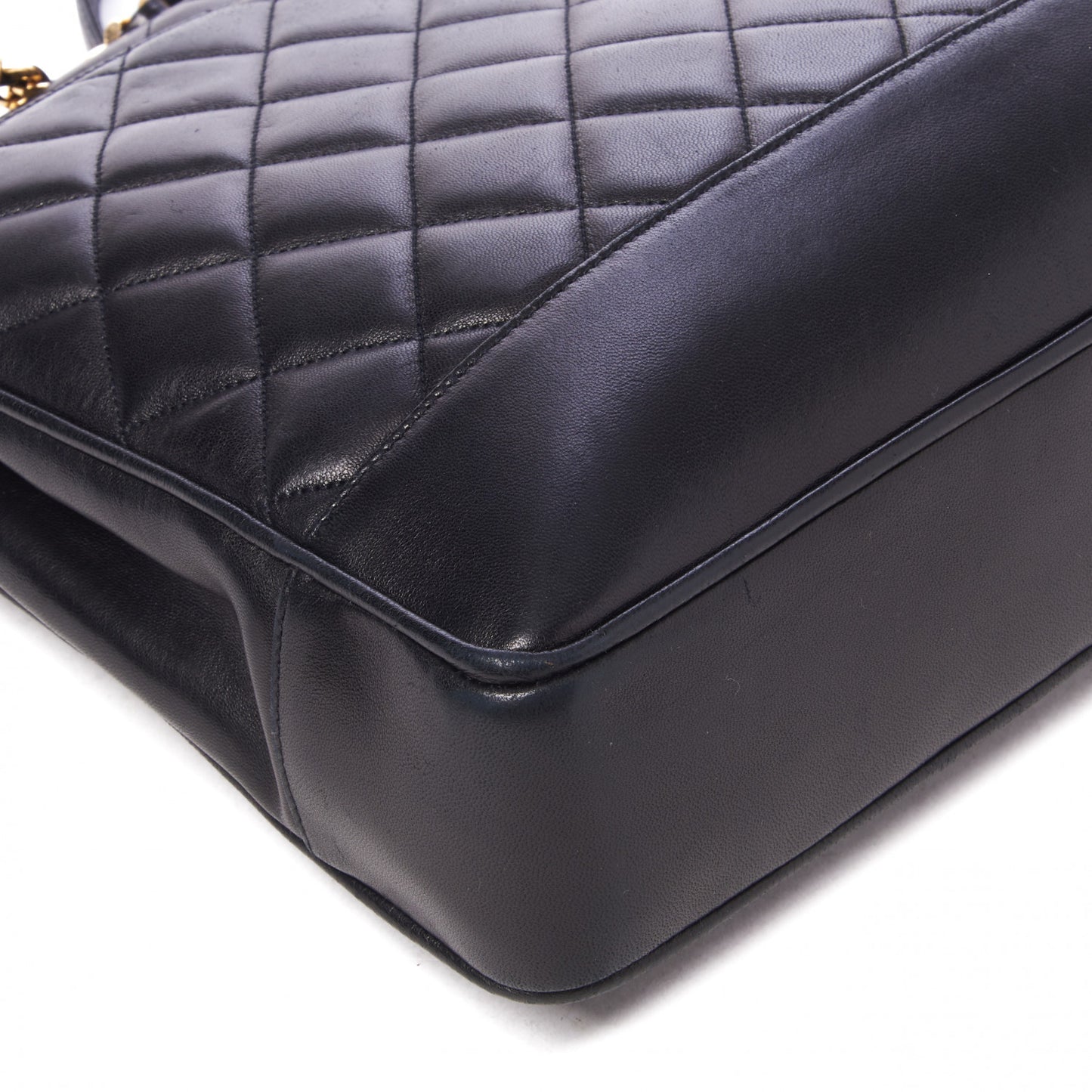 Lambskin Quilted Shoulder Bag Black