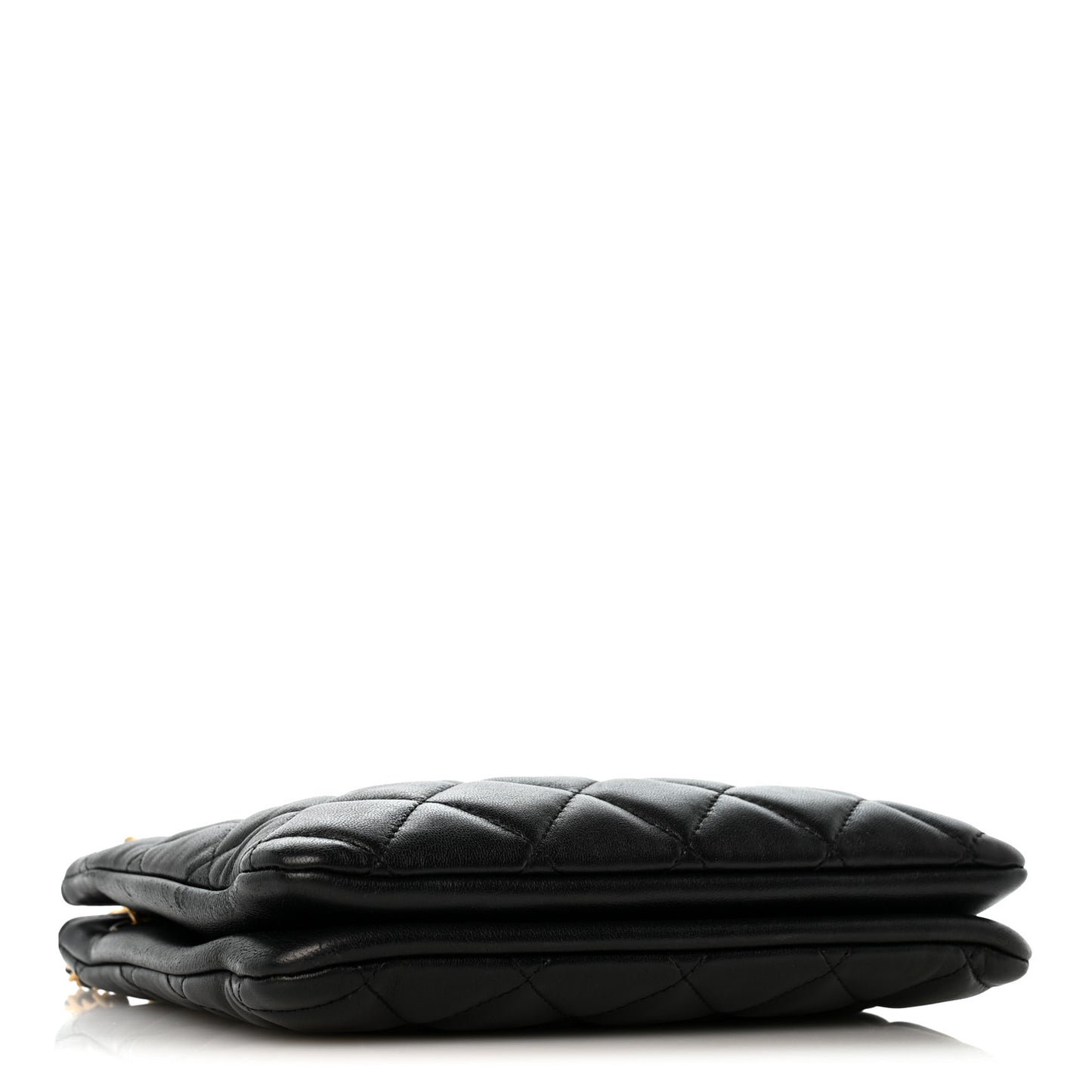 Lambskin Quilted Giant CC Shoulder Bag Black