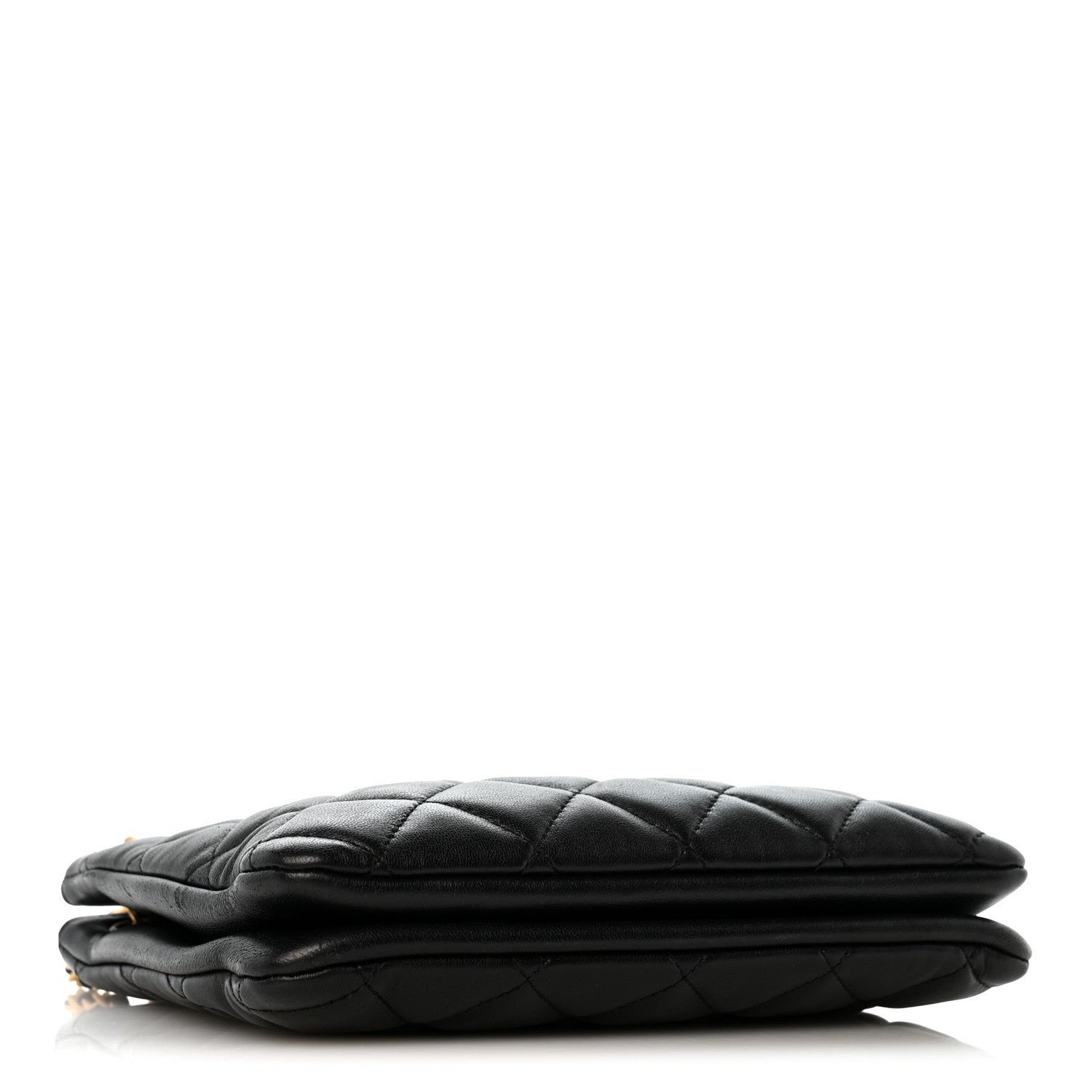 Chanel Lambskin Quilted Giant CC Shoulder Bag Black 4 of 12