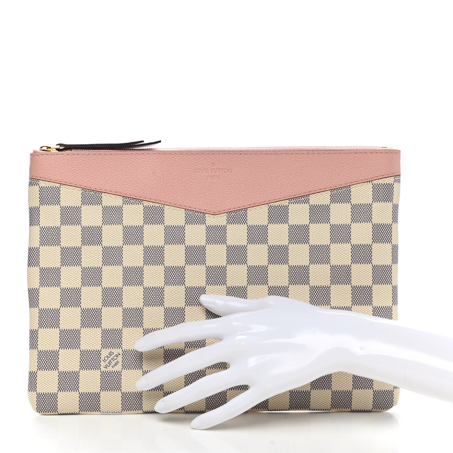Damier Azur Daily Pouch Rose Poudre