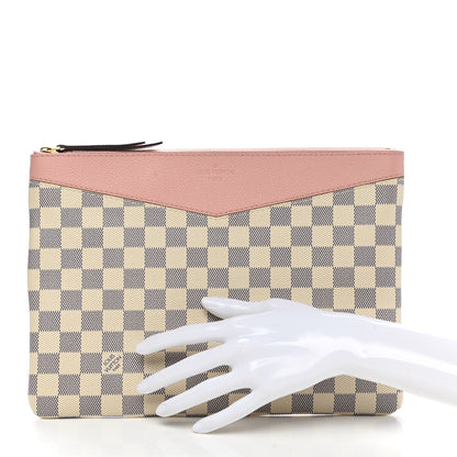 Louis Vuitton Damier Azur Daily Pouch Rose Poudre 2 of 8