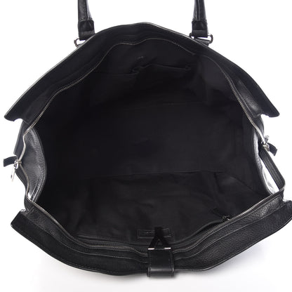 Saint Laurent Calfskin Cabas Chyc Weekender Black 5 of 9