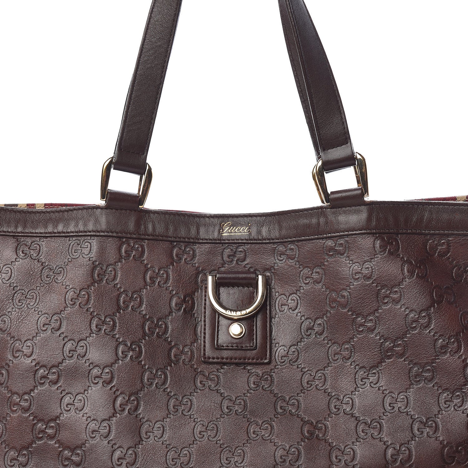 Gucci Guccissima Large Abbey Tote Dark Brown 10 of 10