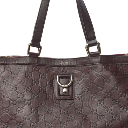 Gucci Guccissima Large Abbey Tote Dark Brown 10 of 10