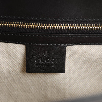 Gucci Monogram Margaux Calfskin Large Emily Chain Shoulder Bag Beige Ebony Cocoa 6 of 7