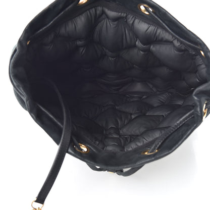 Chanel Iridescent Calfskin Quilted Chesterfield Backpack Black 6 of 12
