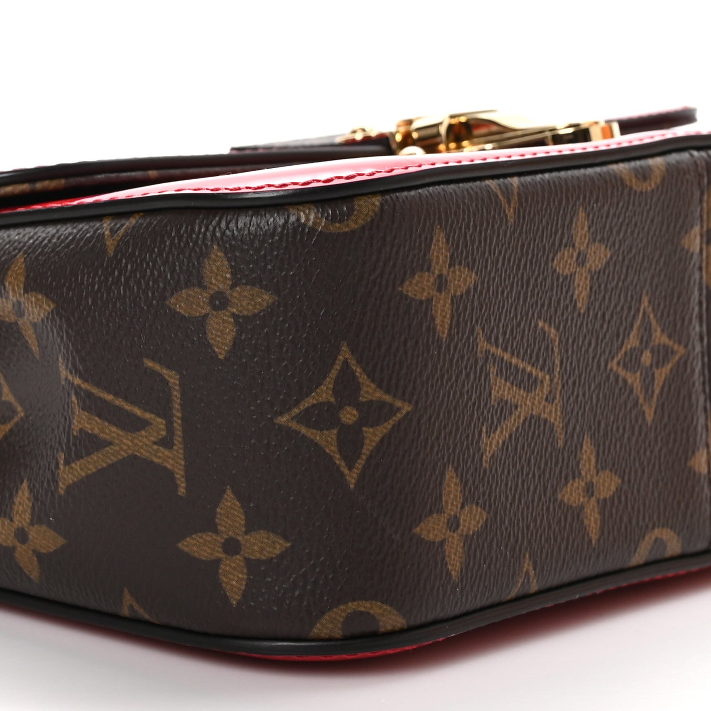 Patent Calfskin Monogram Cherrywood BB Scarlet