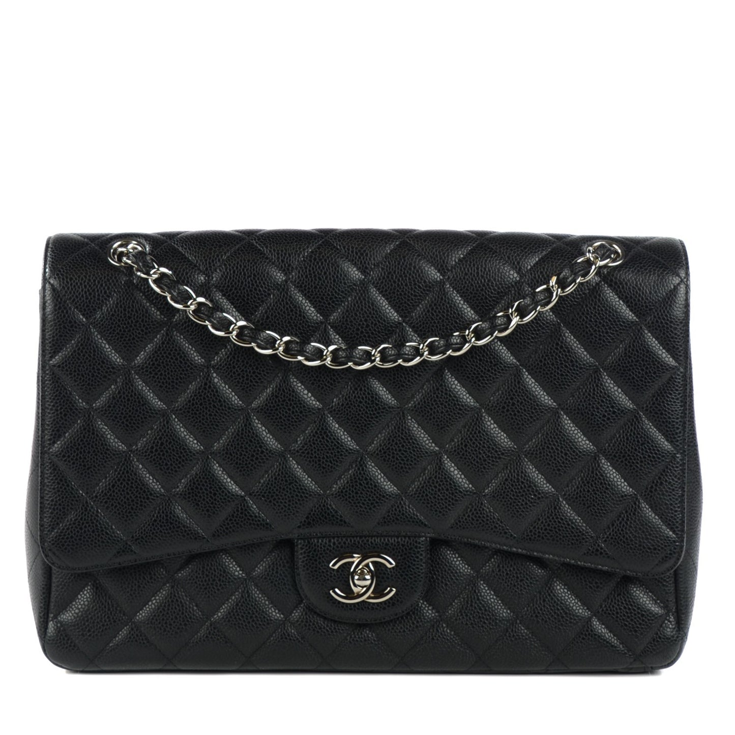 Caviar Quilted Maxi Single Flap Black