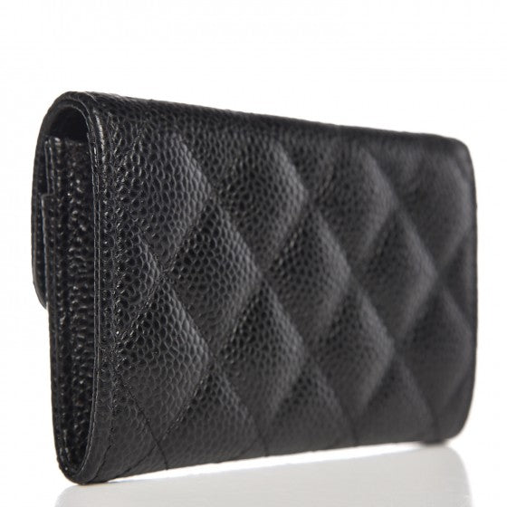 Chanel Caviar Quilted Flap Card Holder Black 3 of 4
