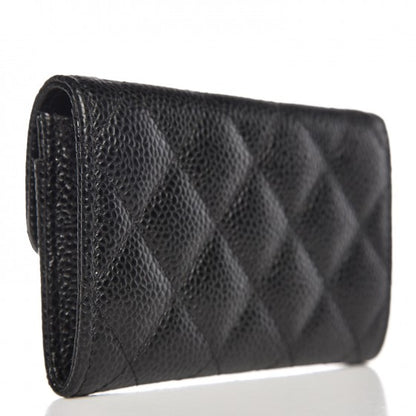 Chanel Caviar Quilted Flap Card Holder Black 3 of 4