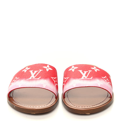 Louis Vuitton Monogram Escale Lock It Flat Mule 37 Rouge 2 of 9