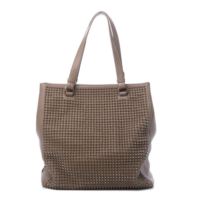 Christian Louboutin Calfskin Panettone Spiked Shopper Tote Nude 1 of 12