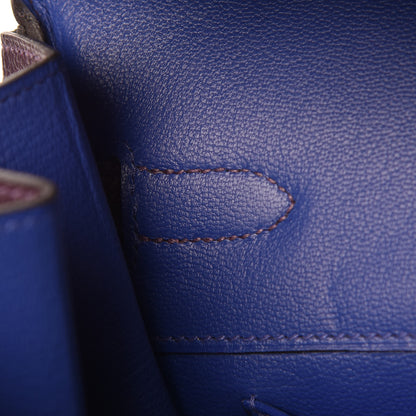 Hermes Togo Horseshoe Birkin 35 Raisin Bleu Electrique 19 of 30