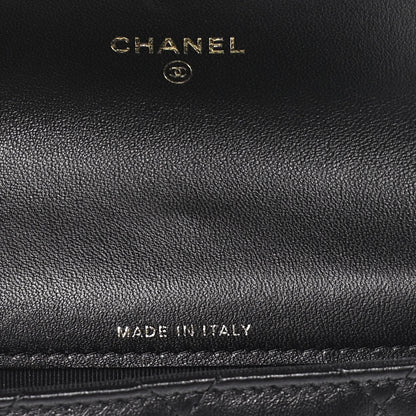 Chanel Lambskin Quilted CC Hook Card Holder Black 6 of 13