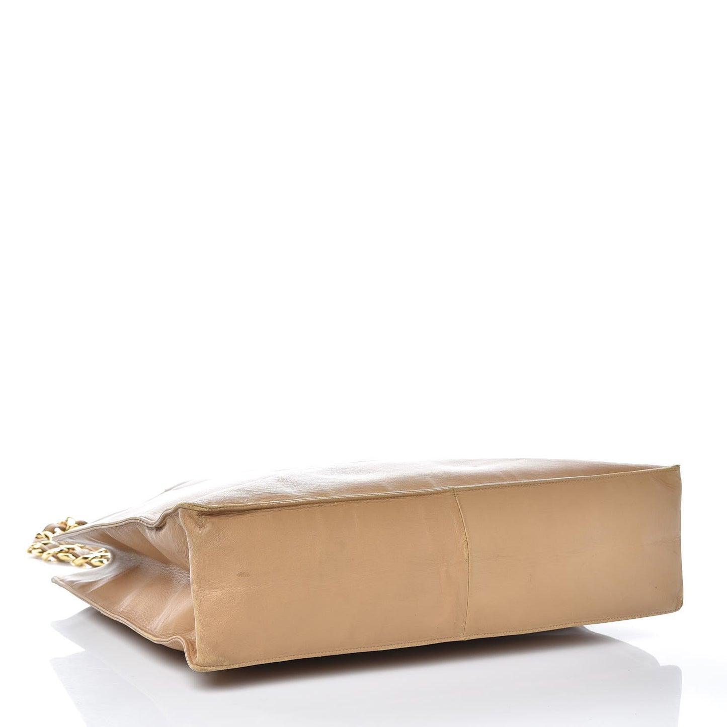Lambskin Jumbo CC Shoulder Bag Beige