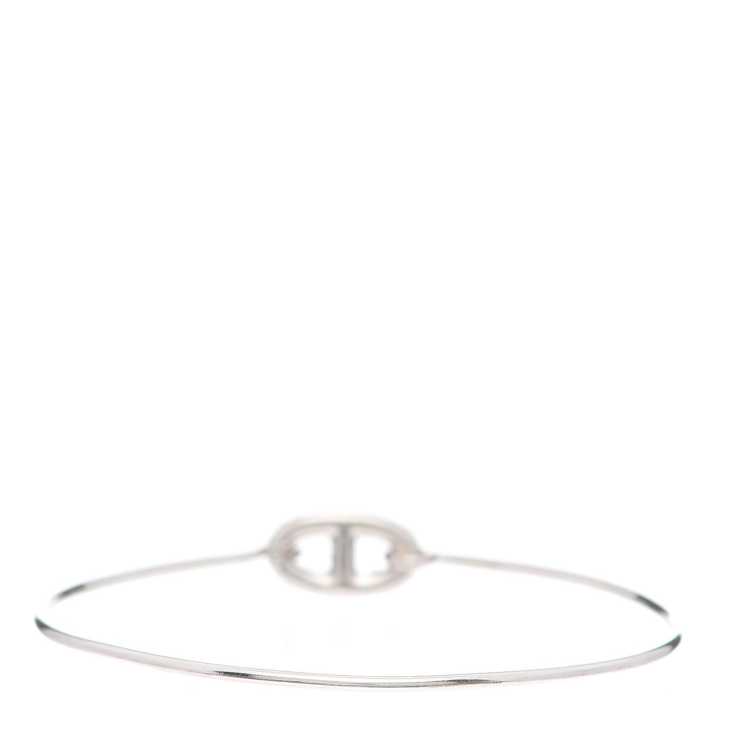18K White Gold Diamond PM Ronde Chaine d'Ancre Bracelet SH
