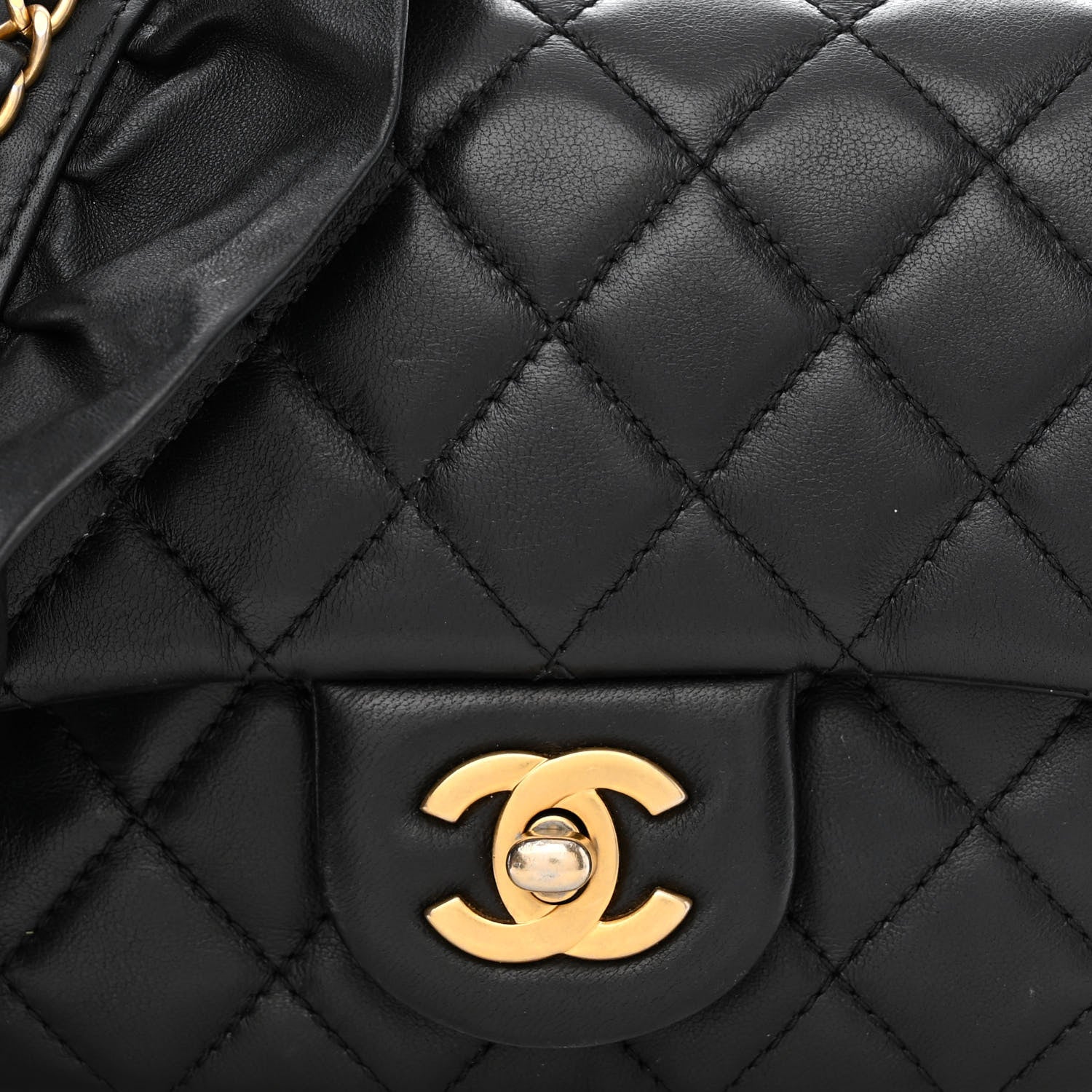 Chanel Lambskin Quilted Mini Romance Square Flap Black 8 of 12
