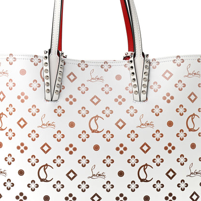 Christian Louboutin Calfskin Patent Degrade Loubinthesky East West Cabata Tote White 9 of 11