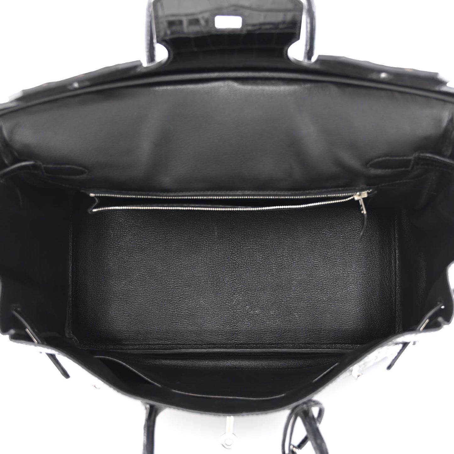 Shiny Porosus Crocodile Birkin 35 Black