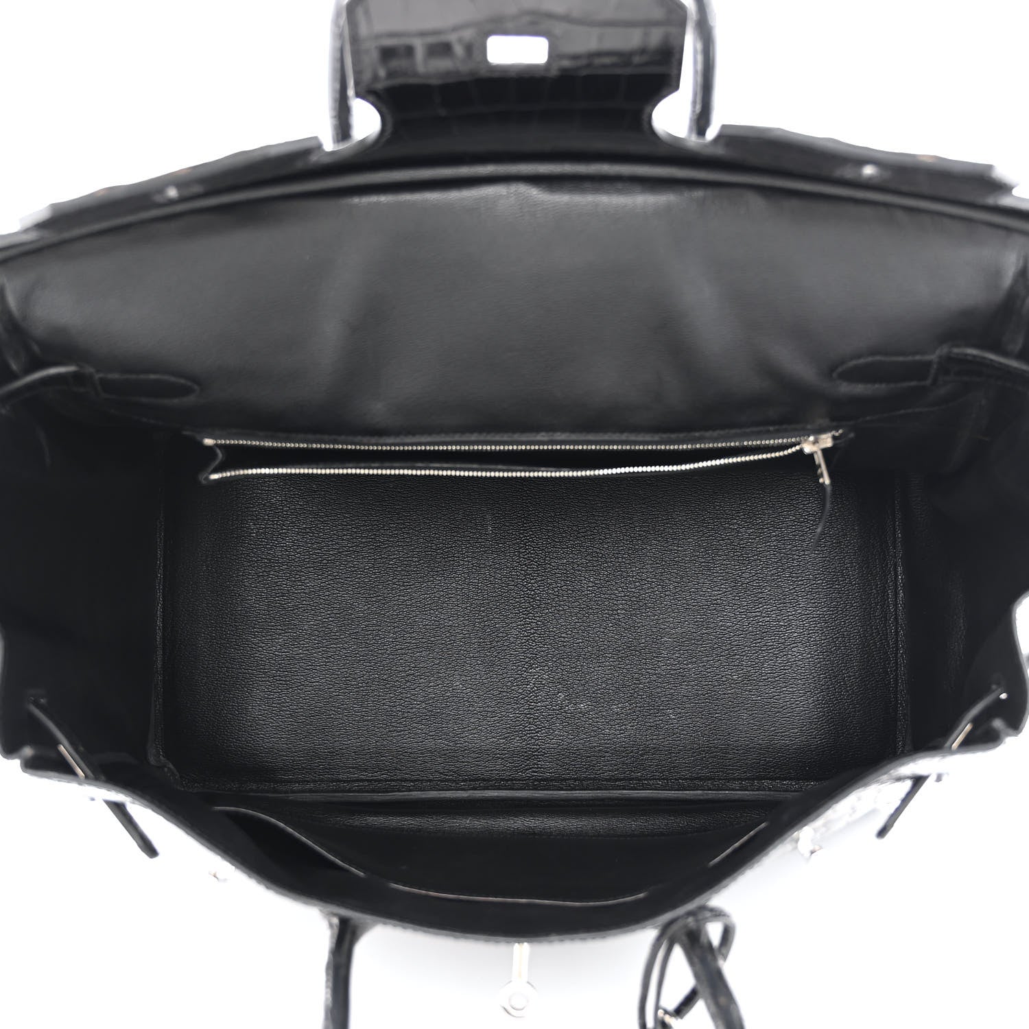 Hermes Shiny Porosus Crocodile Birkin 35 Black 5 of 14