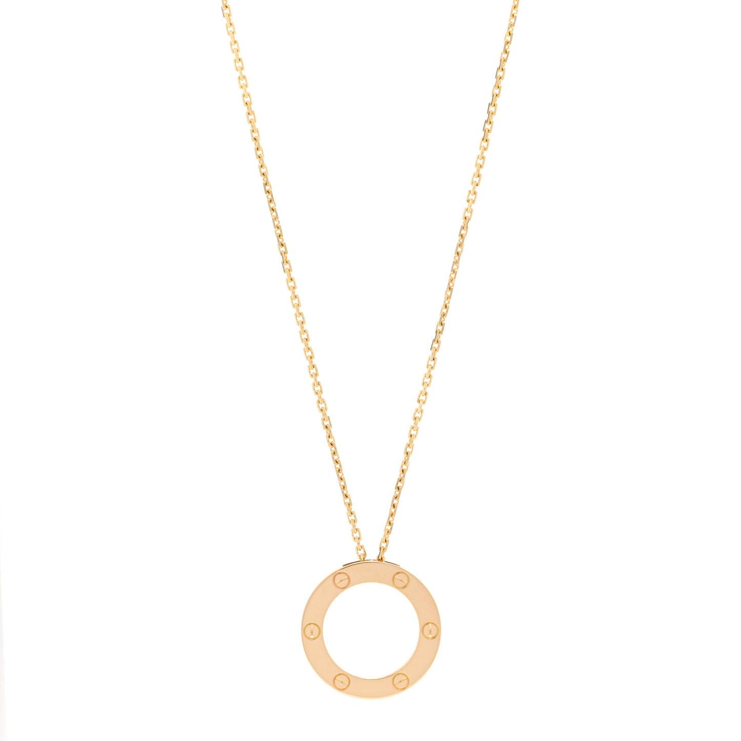 18K Yellow Gold LOVE Pendant Necklace